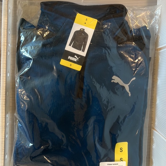 Puma Mens Blue Evostripe Half Zip Pullover Sweatshirt Jacket - Picture 4 of 4